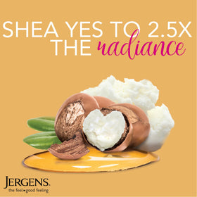 Jergens shea butter lotion texture close-up demonstrating creamy hydration