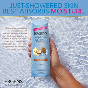 Jergens with argan oil visual highlighting natural restoring ingredient for skin nourishment