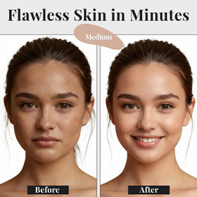 Jerome Alexander foundation swatched on hand demonstrating blendability and coverage