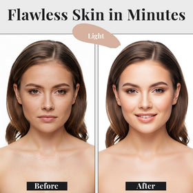 Jerome Alexander color transition demo showing white-to-skin matching benefit