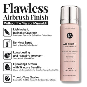 Jerome Alexander foundation spray nozzle detail for even application
