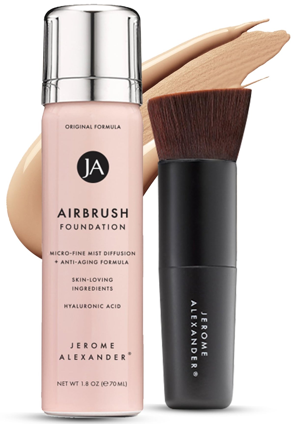 Jerome Alexander front packaging showing Bright Light shade and compact set benefit