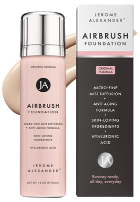 Jerome Alexander front packaging showing fair shade and benefit of long wear