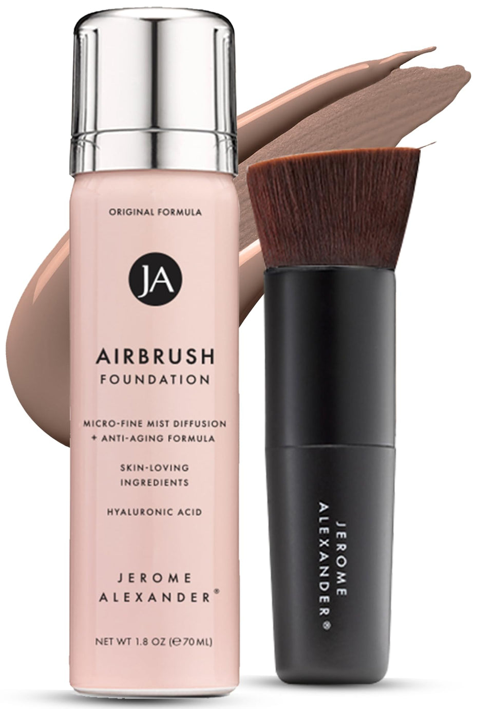 Jerome Alexander front packaging showing Medium Dark shade and benefits