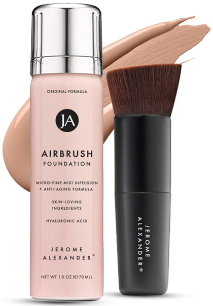 Jerome Alexander front packaging showing warm beige shade and buildable coverage benefit