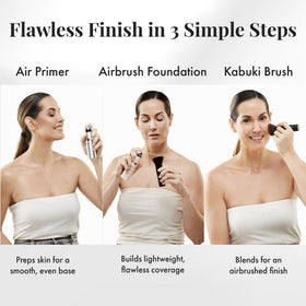 Jerome Alexander kabuki brush dense bristles for flawless buffing