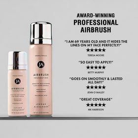 Jerome Alexander shade swatches on arm to help color-matching benefit
