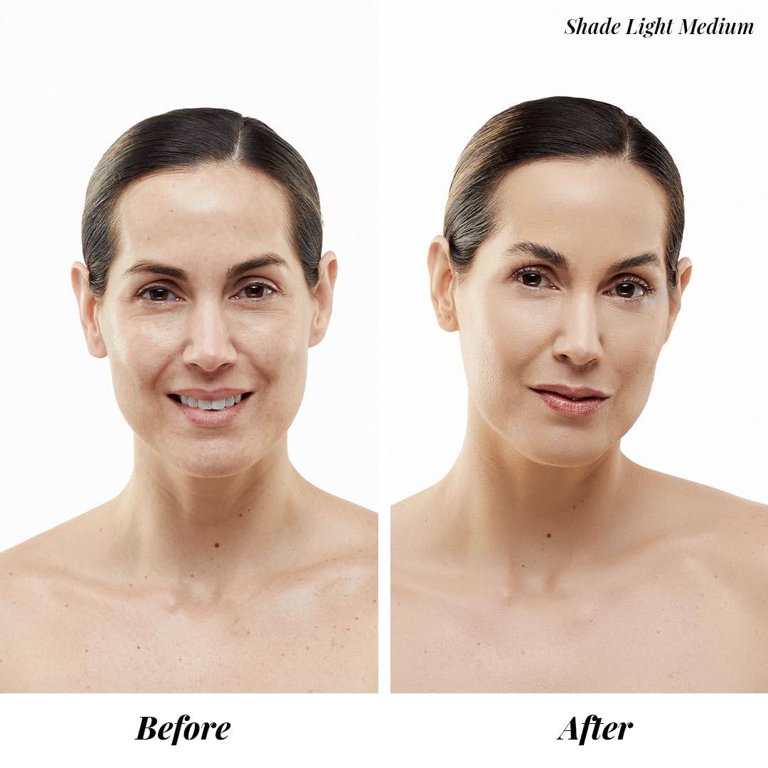 Jerome Alexander texture swatch on skin showing light-medium coverage benefit