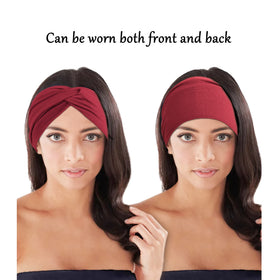 Jesries cross-knot detail emphasizing stylish turban look and secure fit