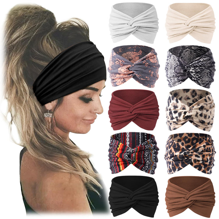 Jesries front packaging showing ten headbands and multi-color variety benefits
