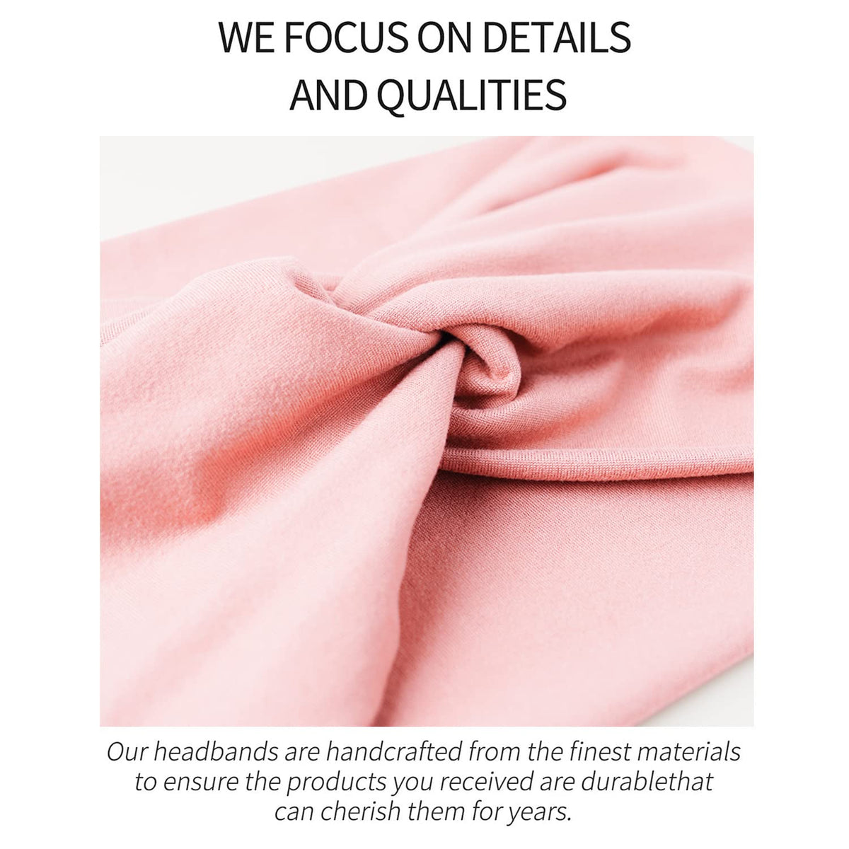 Jesries headband on model with bun showing secure hold during activity