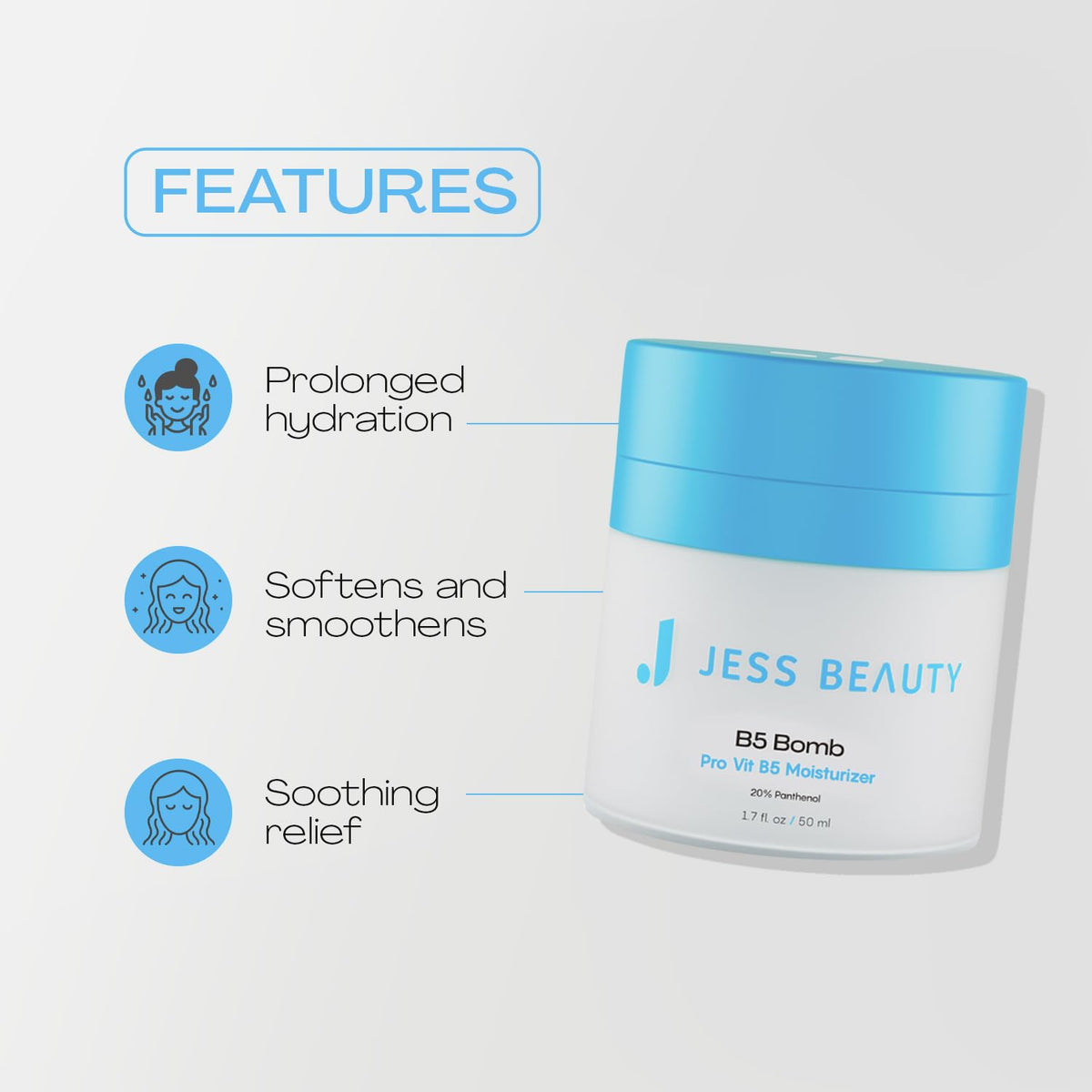 JESS BEAUTY applying cream to hand demonstrating smooth spreadability and quick absorption