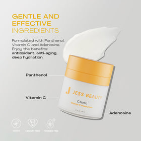 JESS BEAUTY held in hand to show 1.7 fl oz size