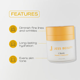 JESS BEAUTY pump dispense detail for easy hygienic application