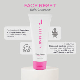 JESS BEAUTY gel texture closeup illustrating lightweight, hydrating formula