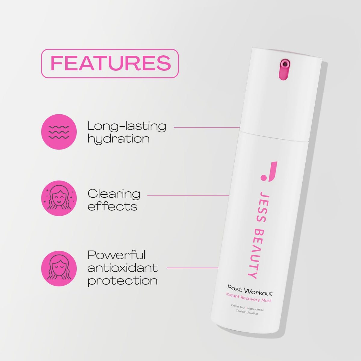 JESS BEAUTY Centella asiatica extract displayed to highlight soothing benefits