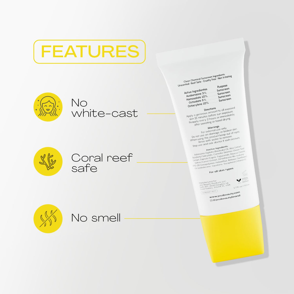 JESS BEAUTY dispensed gel on fingertip illustrating easy spreadability
