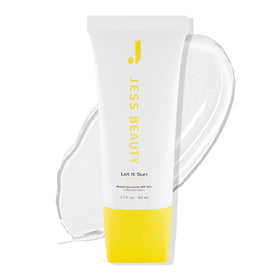 JESS BEAUTY front tube showing SPF 50 and matte finish benefit