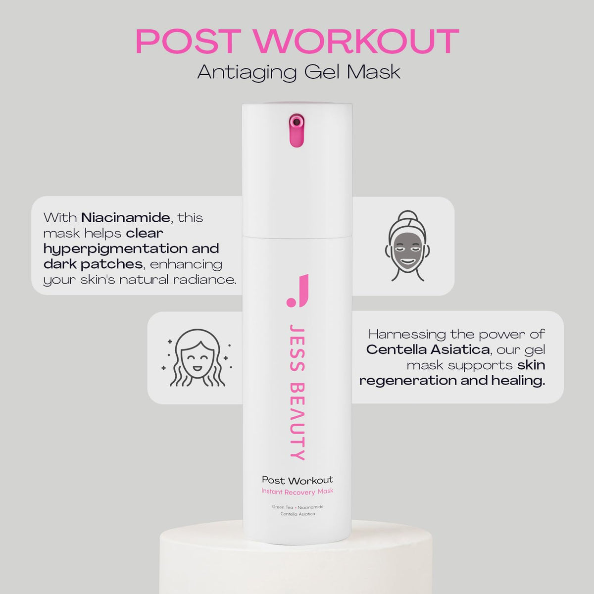 JESS BEAUTY open jar close-up texture demonstrating lightweight absorbency