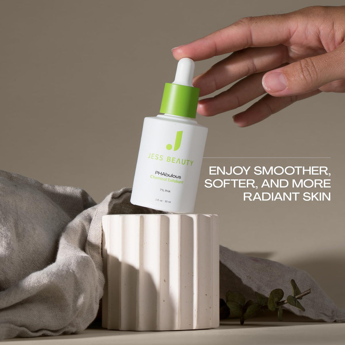 JESS BEAUTY bottle on bathroom shelf in skincare routine setting for lifestyle use