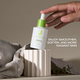 JESS BEAUTY bottle on bathroom shelf in skincare routine setting for lifestyle use