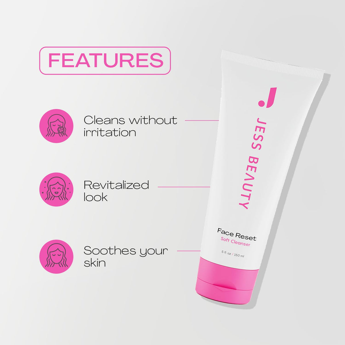 JESS BEAUTY dispensing pump in use, highlights easy application and controlled amount