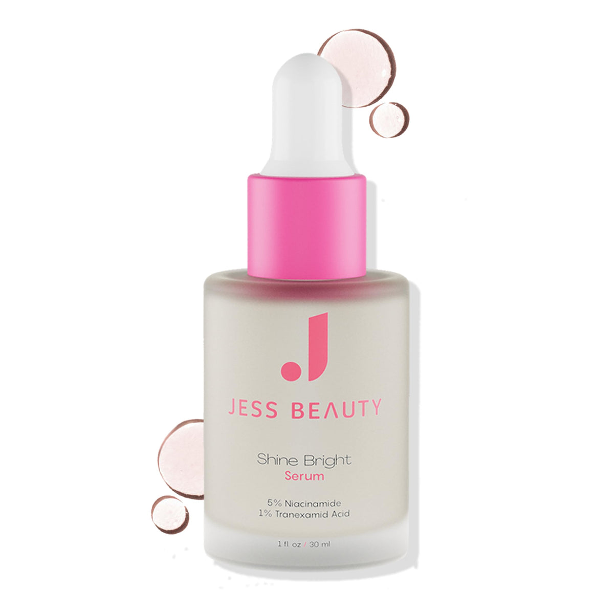 JESS BEAUTY front bottle showing 1 fl oz and brand for brightening benefits