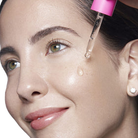 JESS BEAUTY label closeup showing key actives for brightening and calming benefit