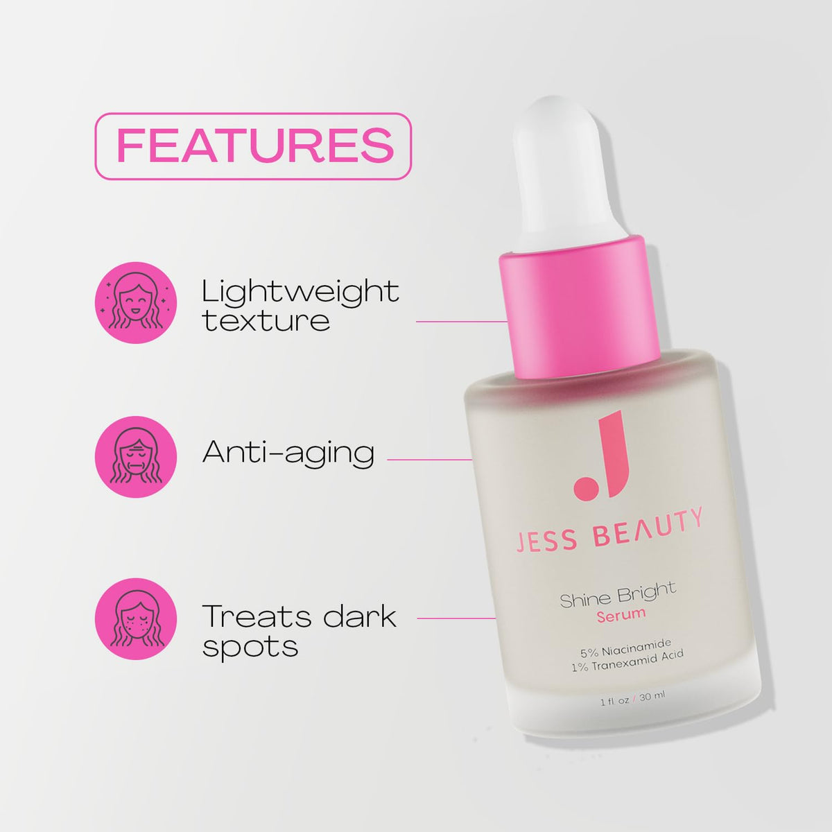 JESS BEAUTY serum texture on skin absorbing quickly for lightweight hydration