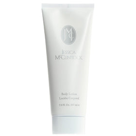 Jessica McClintock lotion texture poured on hand highlighting quick absorption