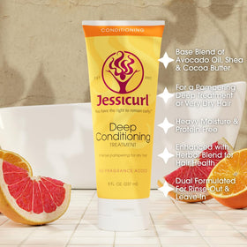 Jessicurl open jar texture close-up showing rich creaminess for deep hydration