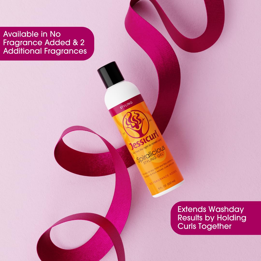 Jessicurl bottle beside diffuser and styled curls, illustrates salon-quality results
