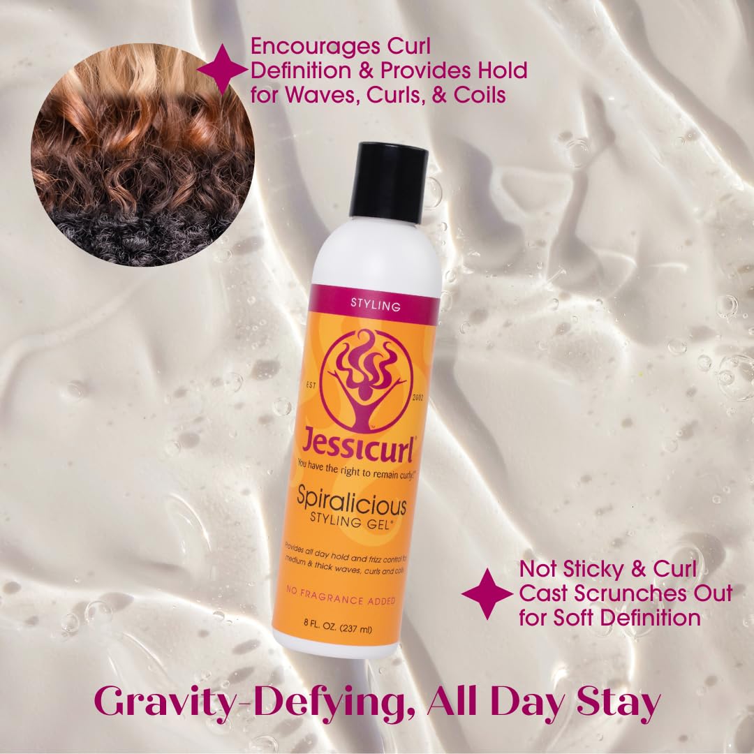 Jessicurl gel texture on hand, shows non-flaking glossy hold and smooth spread
