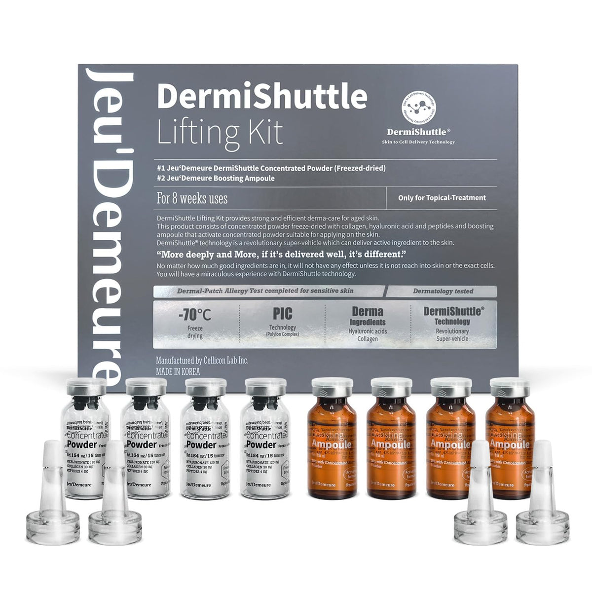 JEU'DEMEURE front packaging showing kit and benefits for visible lifting