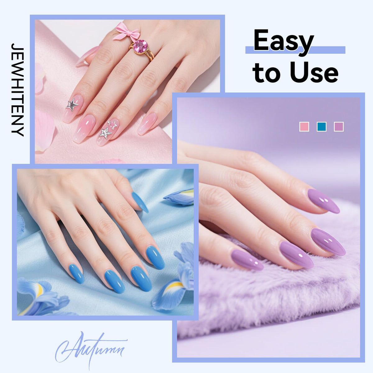 JEWHITENY application with brush demonstrating smooth, sculptable gel