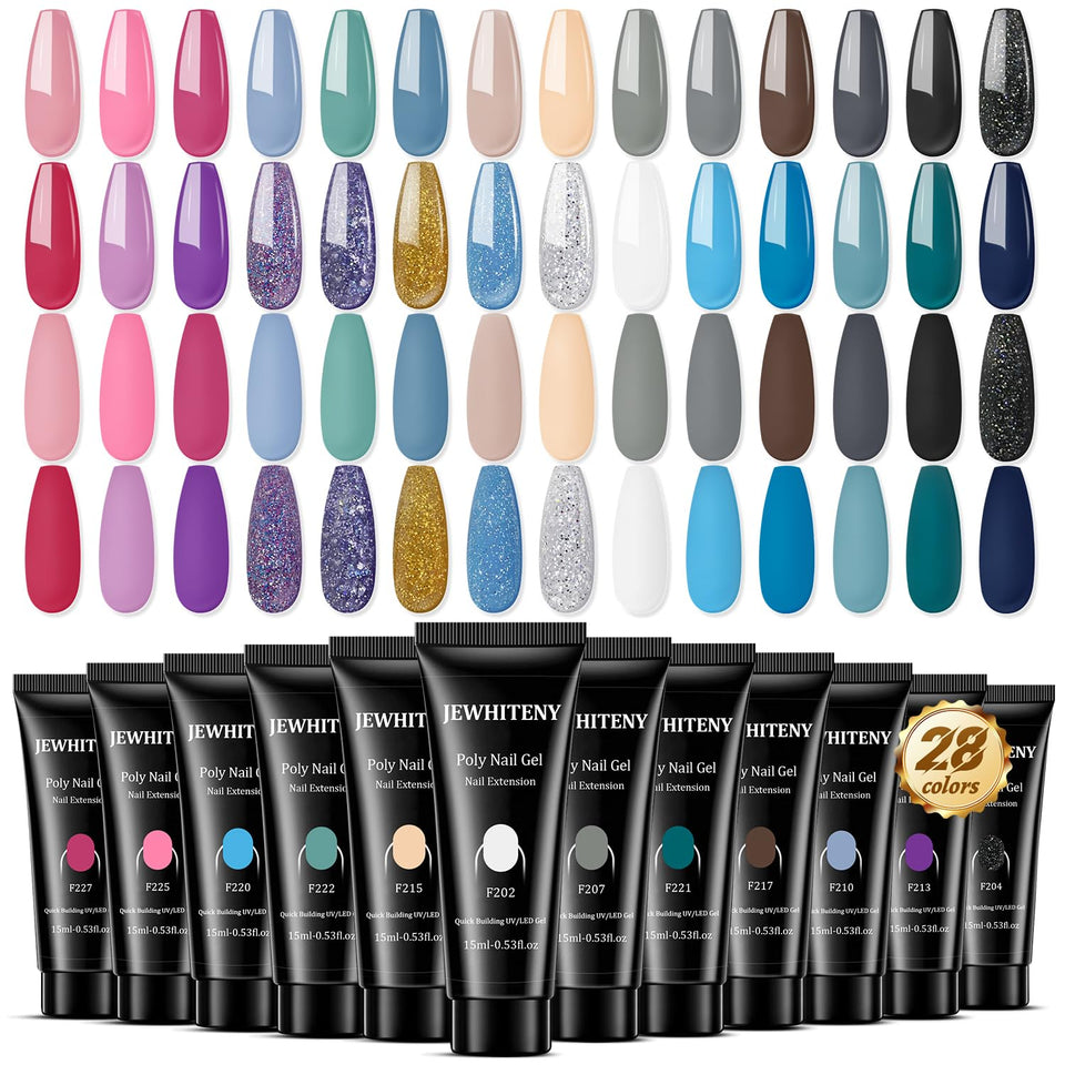 JEWHITENY front packaging showing full 28-color kit and variety benefit
