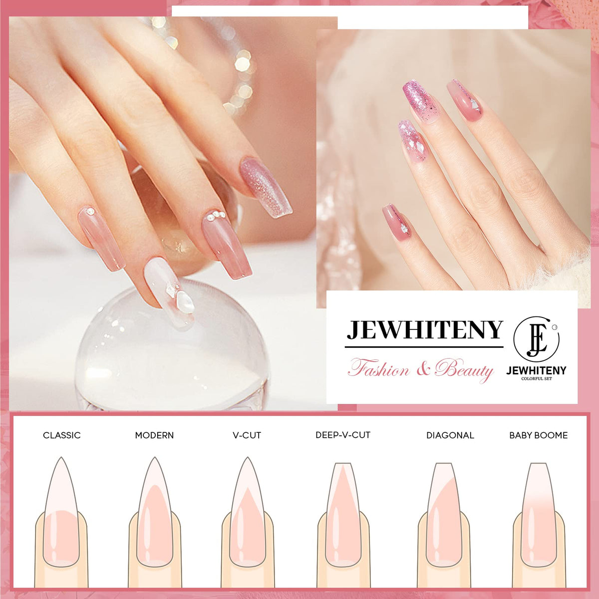 JEWHITENY cured poly gel texture close-up demonstrating smooth finish