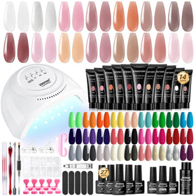 JEWHITENY box front showing complete 41-color nail kit and components for convenience