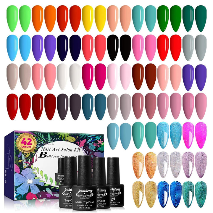 JEWHITENY front packaging showing complete 45-piece kit and gift box benefit
