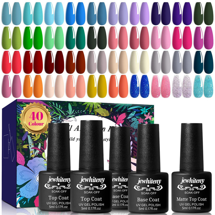 JEWHITENY front packaging showing complete 45-piece kit and gift box