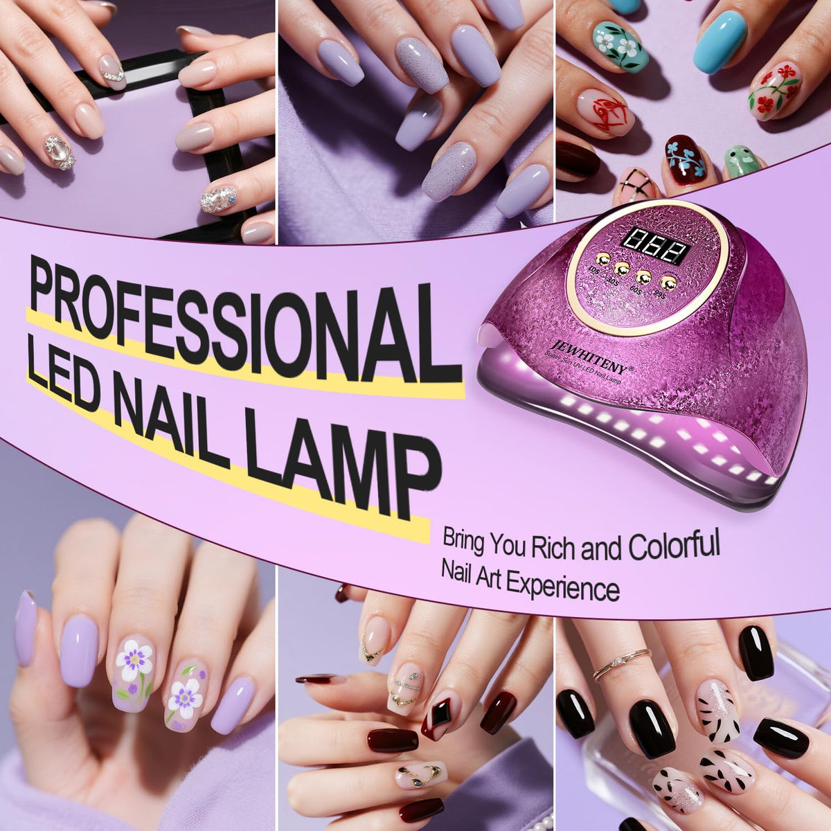 JEWHITENY lamp in salon setting highlighting professional-grade performance