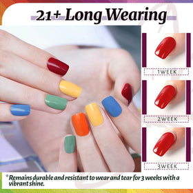 JEWHITENY gel polish curing under LED lamp demonstrating fast set time