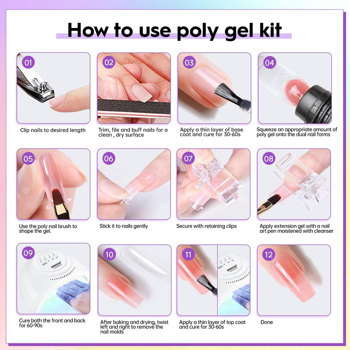 JEWHITENY matte and glossy topcoat swatches showing finish options for varied styles