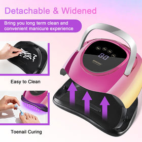 JEWHITENY lamp curing manicure to speed drying and improve finish