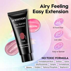 JEWHITENY close-up of poly gel tubes showing texture and labeled colors for easy selection