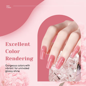 JEWHITENY nail forms and tools laid out enabling full at-home service