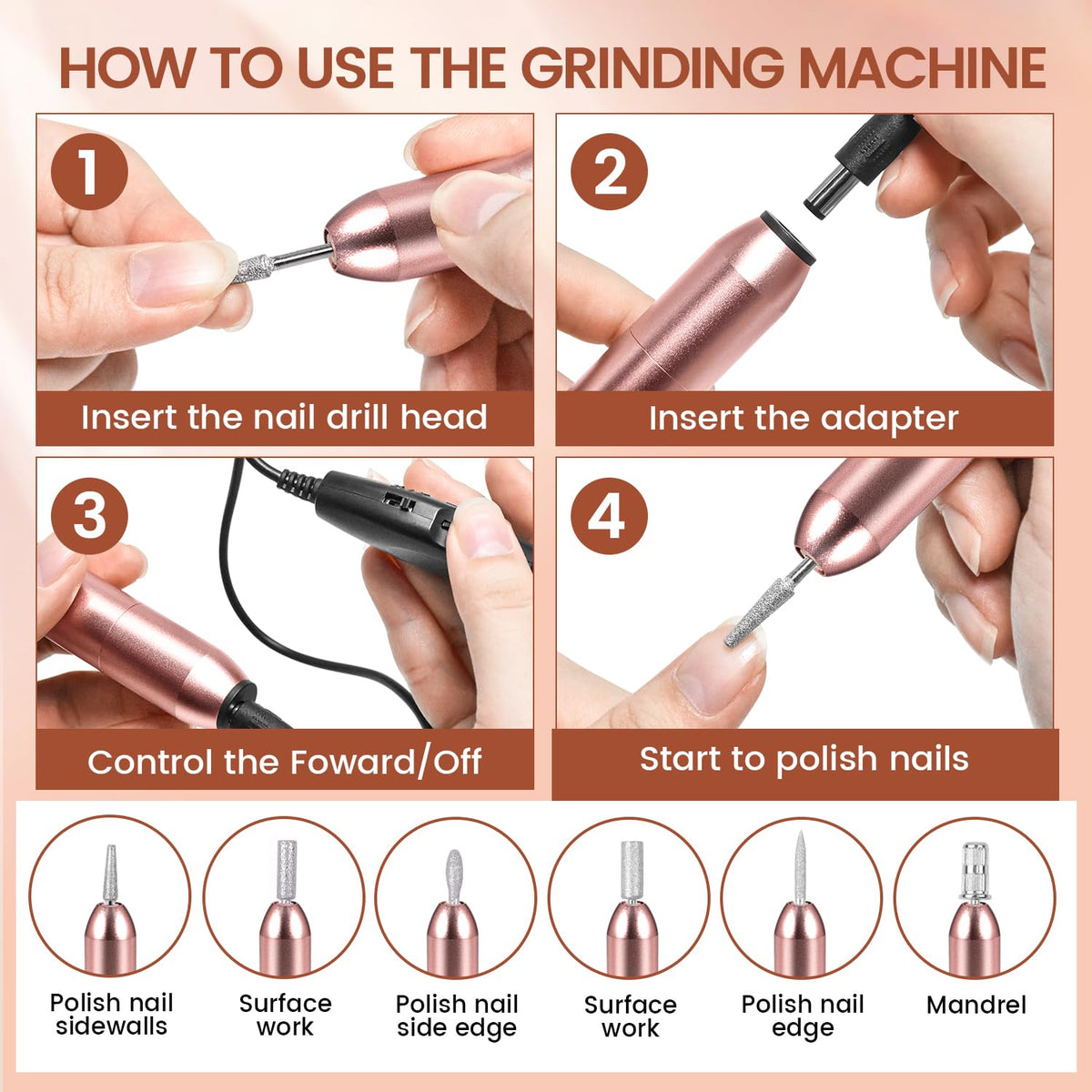 JEWHITENY kit tools arranged in a tidy workspace for stress-free DIY manicures