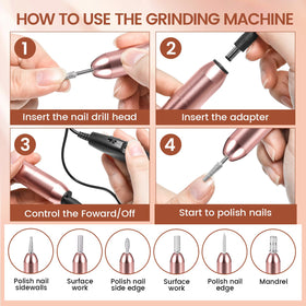 JEWHITENY kit tools arranged in a tidy workspace for stress-free DIY manicures
