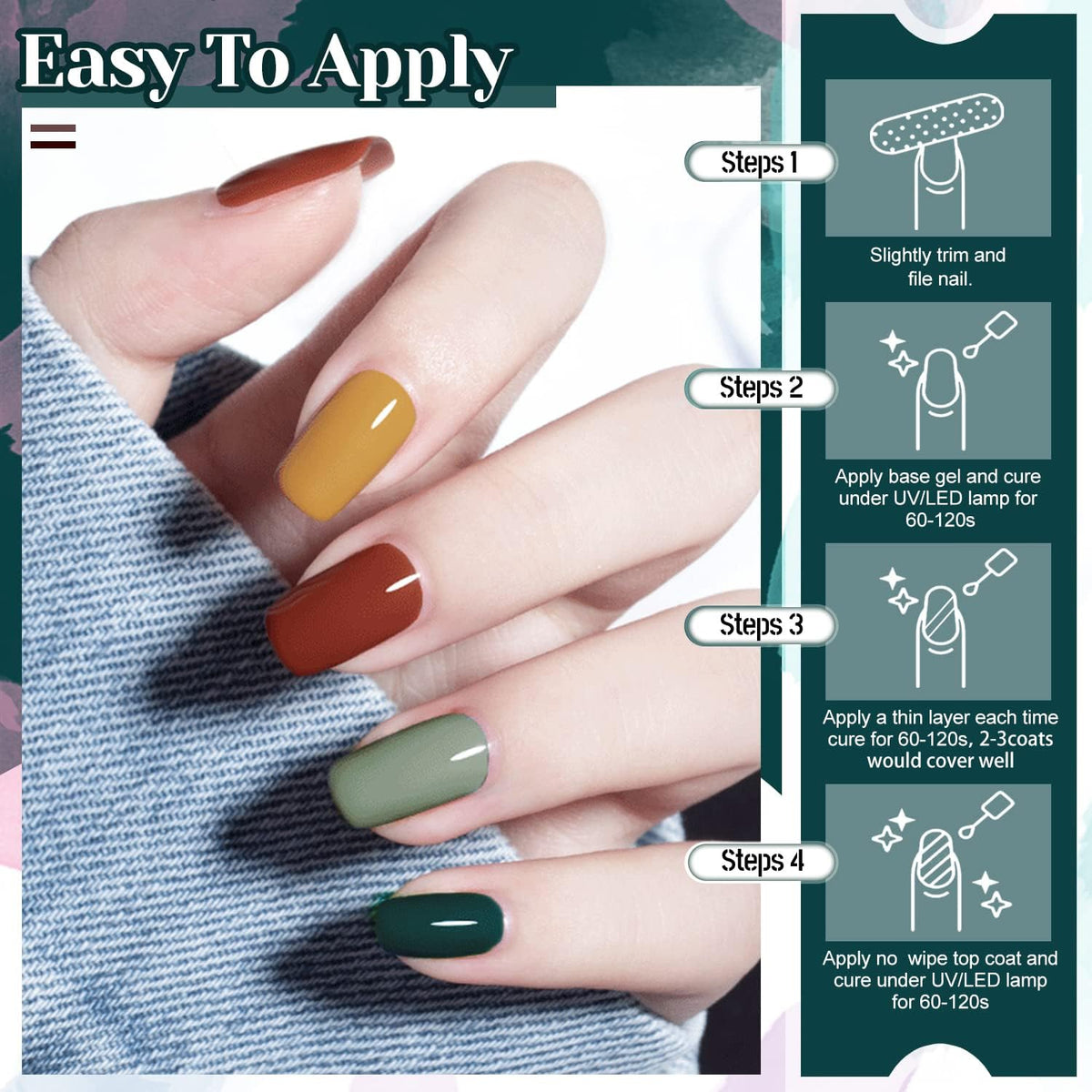 JEWHITENY glossy and matte top coats showing finish options