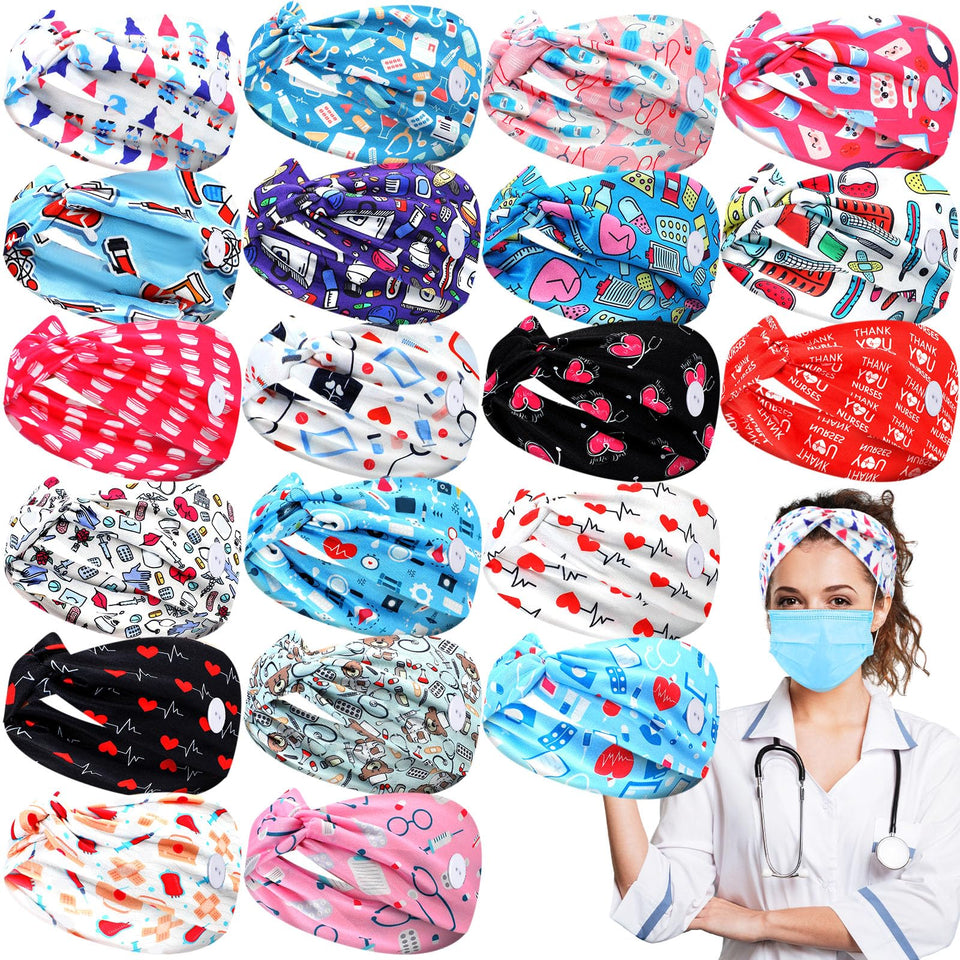 Jexine front packaging showing 20 colorful headbands and convenience